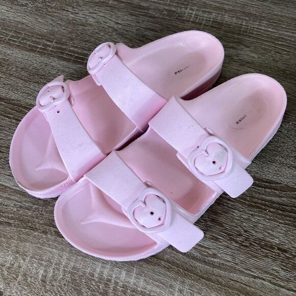Slide Sandals Stoney Clover Lane Shoes Open Toe Heart Womens Size 8 Pastel‎ Pink - Picture 2 of 10
